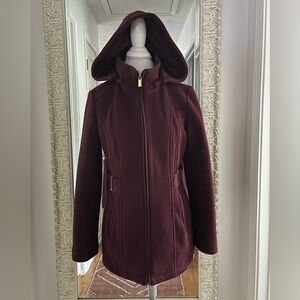 Liz Claiborne Deep Burgundy Hooded Jacket